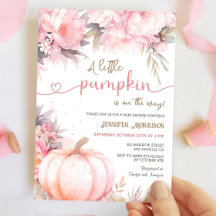 Pumpkin Baby Duschmädchen Rosa Blütenfall Herbst