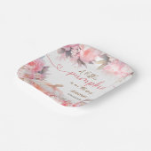 Pumpkin Baby Duschmädchen Rosa Blütenfall Herbst Pappteller (Gewinkelt)