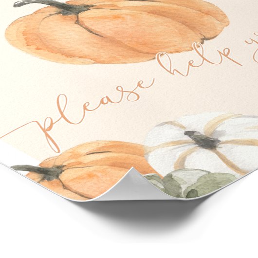 Pumpkin Baby Duschvorrichtung Poster (Ecke)