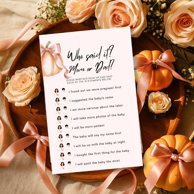 Pumpkin Baby Duwer Game Wer hat es gesagt? Mama od (Von Creator hochgeladen)