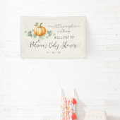 Pumpkin Baby Duwer Party-Dekor Zeichen Banner (InSitu)