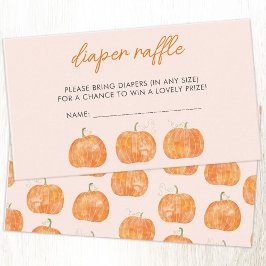 Pumpkin Baby Duwer Windel Raffle Begleitkarte