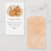 Pumpkin Baby Duwer Windel Raffle Begleitkarte (Vorne/Hinten)