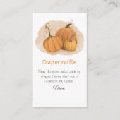 Pumpkin Baby Duwer Windel Raffle Begleitkarte (Vorderseite)