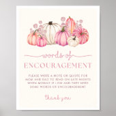 Pumpkin Baby Duwer Worte der Ermutigung Zeichen Poster (Vorne)