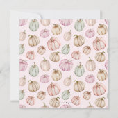 Pumpkin Baby Girl Duwer Einladungen (Rückseite)