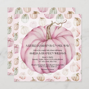 Pumpkin Baby Girl Duwer Einladungen