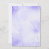 Pumpkin Baby Girl Duwer Lila Blumenmuster Einladung (Rückseite)