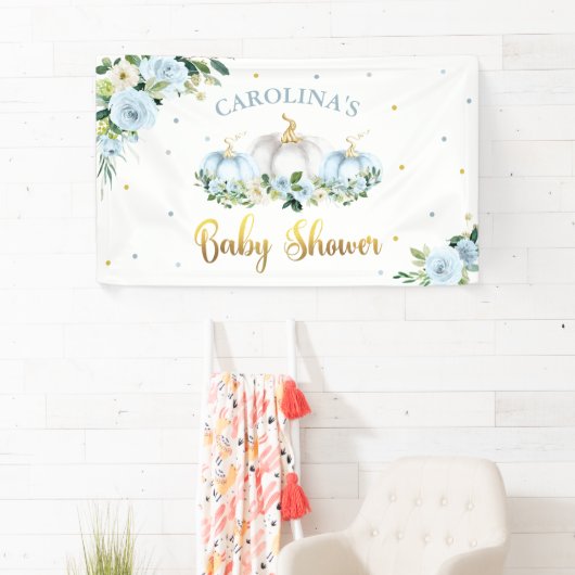 Pumpkin Baby Shooter Boy Fall Pumpkin Willkommen Banner (Insitu)