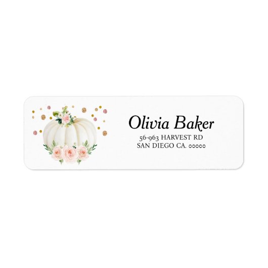 Pumpkin Baby Showadresse (Vorne)