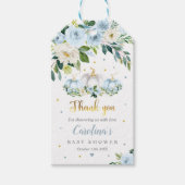 Pumpkin Baby Showboy Fall Blue Pumpkin Gefallen Geschenkanhänger (Vorderseite)