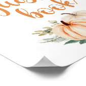 Pumpkin Baby Showbuchsignatur Poster (Ecke)