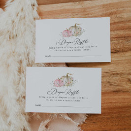 Pumpkin Baby Showdiaper Raffle Ticket Begleitkarte