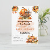 Pumpkin Baby Showeinladung Einladung (Stehend Vorderseite)
