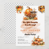 Pumpkin Baby Showeinladung Einladung (Vorne/Hinten)