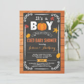 Pumpkin Baby Showeinladung Einladung (Stehend Vorderseite)