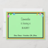 Pumpkin Baby Shower ABC 123 Einladung (Rückseite)