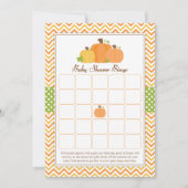 Pumpkin Baby Shower Bingo Einladung (Vorderseite)