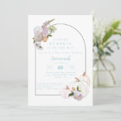 Pumpkin Baby Shower Boy Baby Dusche Einladung (Stehend Vorderseite)