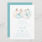 Pumpkin Baby Shower Boy Baby Dusche Einladung (Vorne/Hinten)