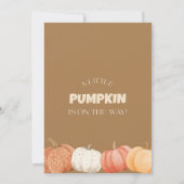 Pumpkin Baby Shower Einladung (Rückseite)