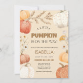 Pumpkin Baby Shower Einladung (Vorderseite)
