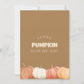 Pumpkin Baby Shower Einladung (Rückseite)