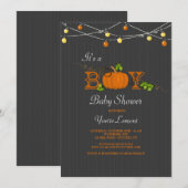 Pumpkin Baby Shower Einladung (Vorne/Hinten)
