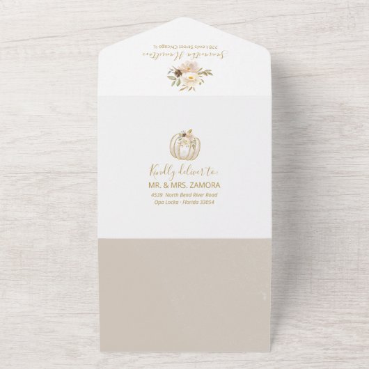 Pumpkin Baby Shower Einladung & Advice Card (Außenbereich)