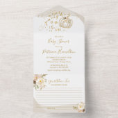 Pumpkin Baby Shower Einladung & Advice Card (Innen Boden)