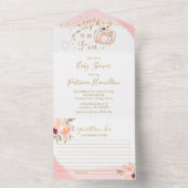 Pumpkin Baby Shower Einladung & Advice Card (Innen Boden)