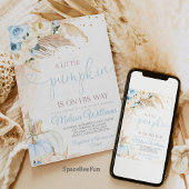 Pumpkin Baby Shower Einladung Boy Boho Pampas