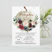 Pumpkin Baby Shower Einladung - Fall Baby Dusche (Stehend Vorderseite)