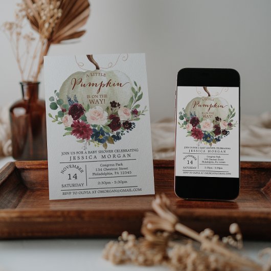 Pumpkin Baby Shower Einladung - Fall Baby Dusche