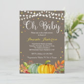 Pumpkin Baby Shower Einladung, Fall Baby Dusche Einladung (Stehend Vorderseite)