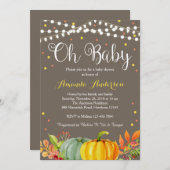 Pumpkin Baby Shower Einladung, Fall Baby Dusche Einladung (Vorne/Hinten)