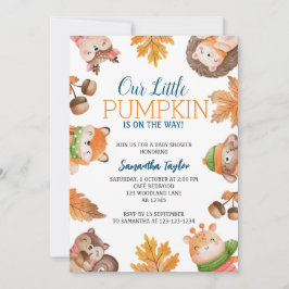 Pumpkin Baby Shower Einladung, Fall Woodland Einladung