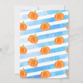 Pumpkin Baby Shower Einladungen Blue Truck Boy (Rückseite)