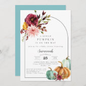 Pumpkin Baby Shower Fall Baby Dusche Einladung (Vorne/Hinten)