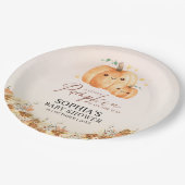 Pumpkin Baby Shower – Fall Theme Disposable Pappteller (Schrägansicht)