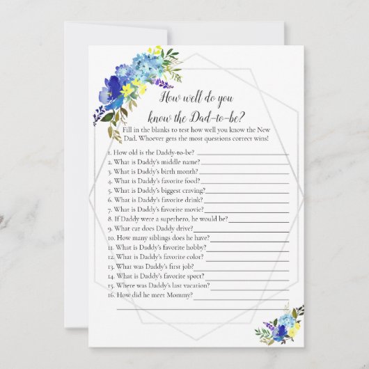 Pumpkin Baby Shower Game, der weiß, Vater am beste Einladung (Vorderseite)