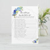 Pumpkin Baby Shower Game, der weiß, Vater am beste Einladung (Stehend Vorderseite)