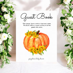 Pumpkin Baby Shower Gästebuch