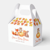 Pumpkin Baby Shower Herbstlaube Tiere Wasserfarbe Geschenkschachtel (Vorderseite)