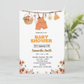 Pumpkin baby shower invitation einladung (Stehend Vorderseite)