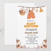Pumpkin baby shower invitation einladung (Vorne/Hinten)