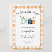 Pumpkin Baby Shower Invitation | Gingham Custom (Vorderseite)