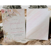 Pumpkin Baby Shower Invitation Girl, Boho Pampas Einladung