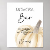 Pumpkin Baby Shower Momosa Bar Poster (Vorne)