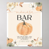 Pumpkin Baby Shower Momosa Bar Poster (Vorne)